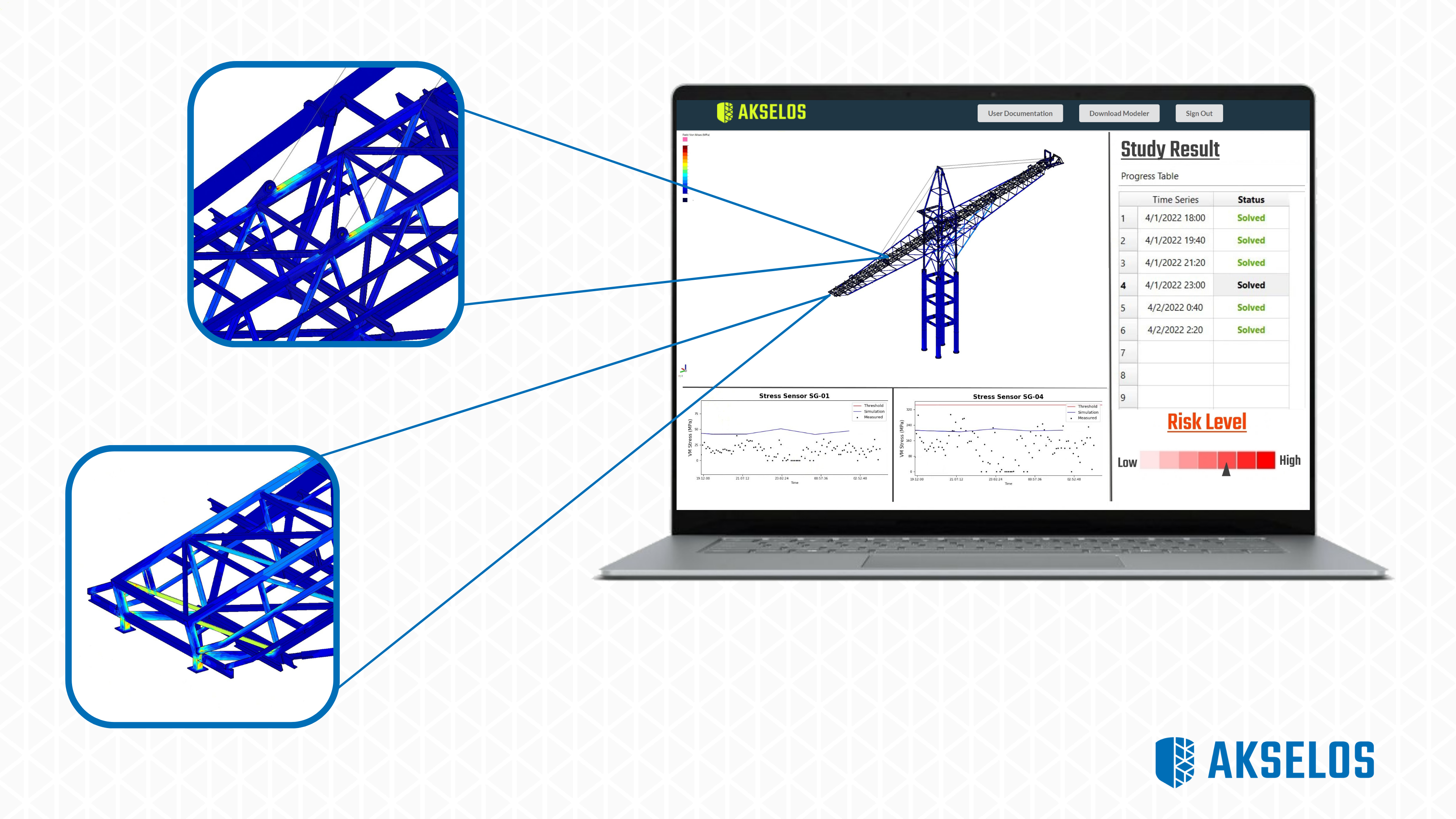 A laptop showing how to build a model of a stacker.